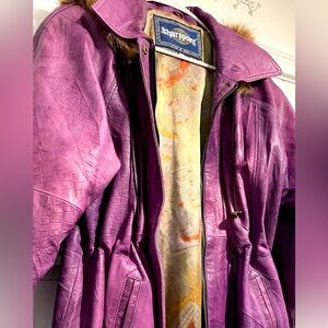 SHARPPOINT purple pleather jacket - made in Italy